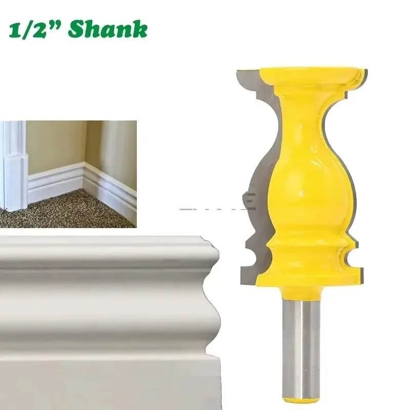 

1 шт. 1/2 "12,7 мм фреза с хвостовиком, резьба по дереву, S-образная ручка, линия, перила, фреза, фреза по дереву, деревообрабатывающая фреза, резка