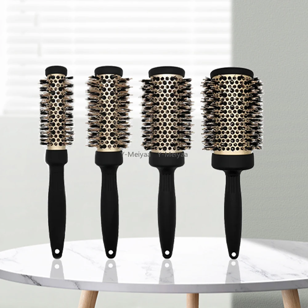 Professional Hair Brush Comb High-Temperature Resistant Ceramic Iron round 5 Sizes for Blow Dry Salon Styling Tools