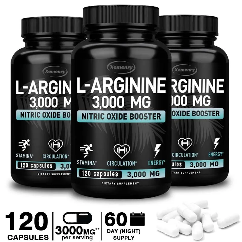 L-Arginine 3000mg - Enhance Performance, Endurance, Lean Muscle, and Improve Men\'s Health