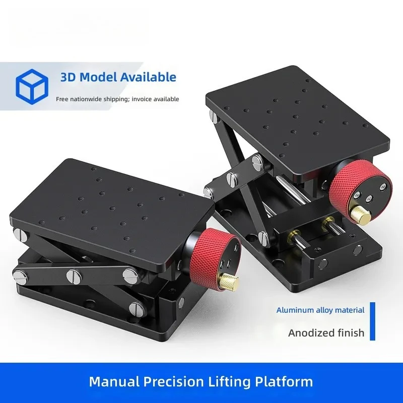 High Precision Manual Lifting Platform Laboratory Displacement Lift Table Adjustable Height Workbench for Lab Testing