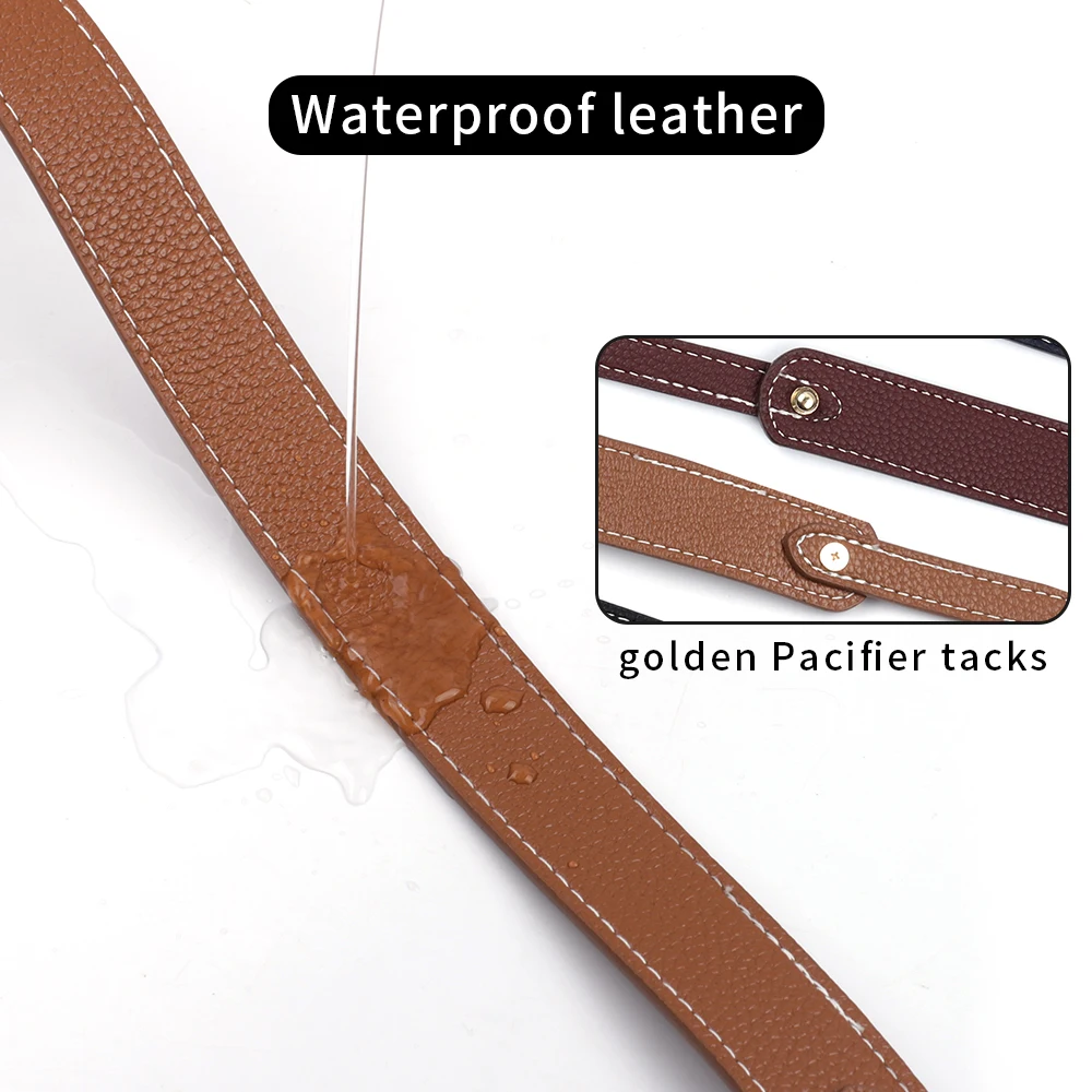 66cm Detachable Bag Handle Replacement Bag Strap Luxury Women Soft Leather Shoulder Strap Bag Accessories Lychee Pattern Strap