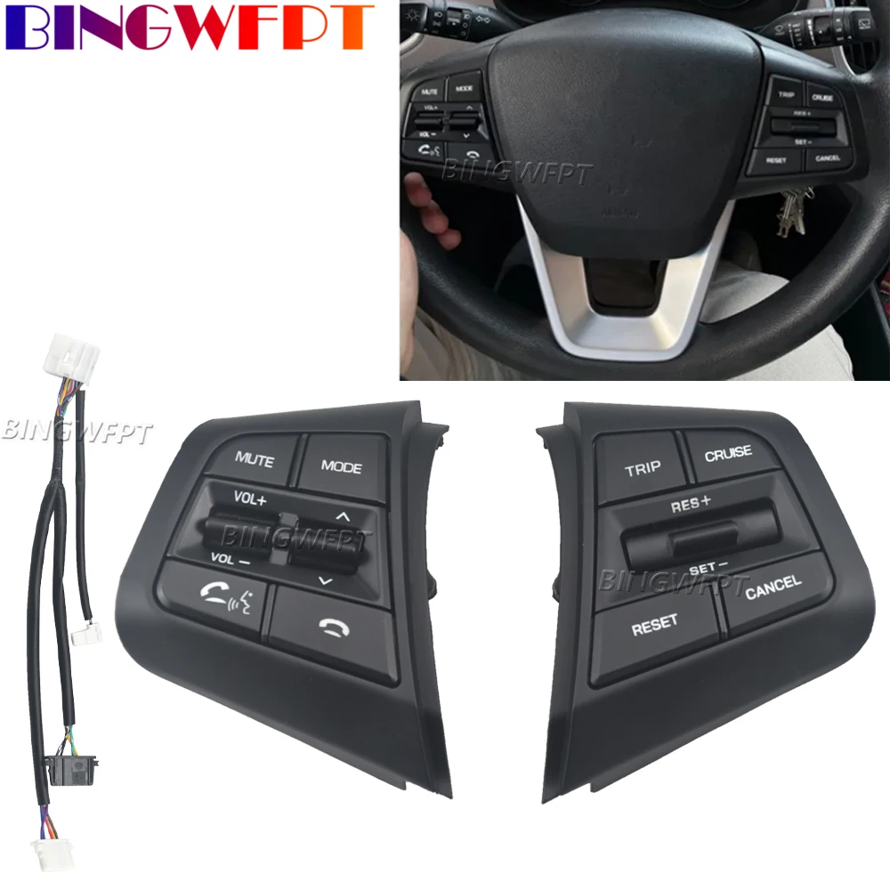 Car High-quality Steering Wheel Button For Creta 1.6L 2015 2016 2017 2018 2019 Volume Phone Adjust Cruise Control Switch