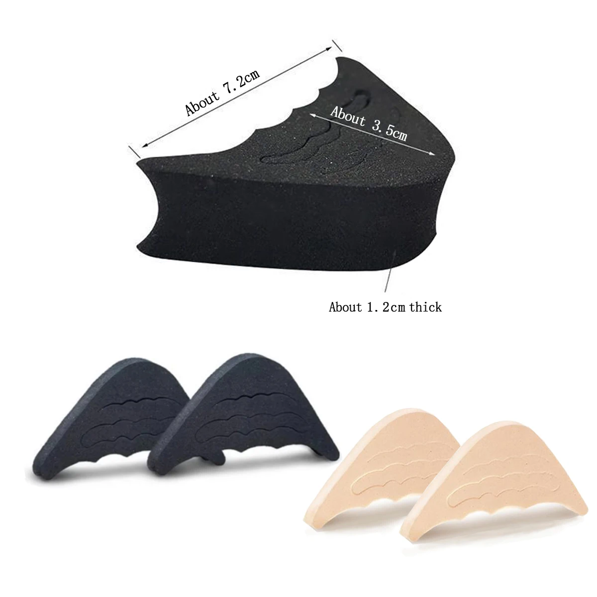 Soft Half Insoles Toe Plug Reusable Shoe Filler Inserts Adjustable Too Big Shoe Pads Unisex Foot Brace Inserts