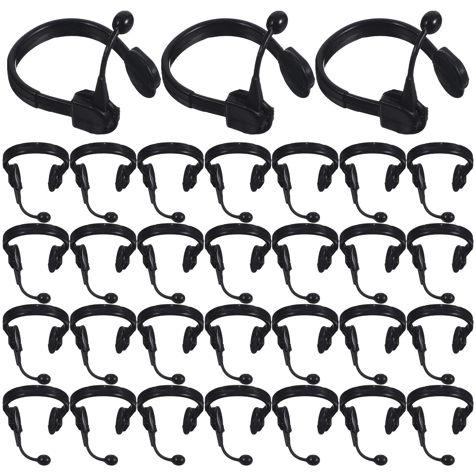 

50 Pcs Miniature Microphone Headset for Plastic Accessories Pretend Play DIY Decor Creative Novelty Gifts