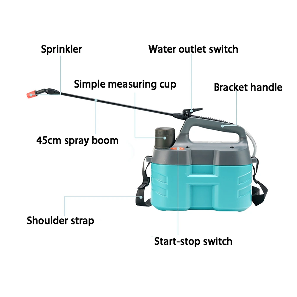 Spruzzatore elettrico agricolo ricaricabile dello spruzzatore dell'irrigatore di giardinaggio dello spruzzatore elettrico agricolo ricaricabile dello zaino 5L