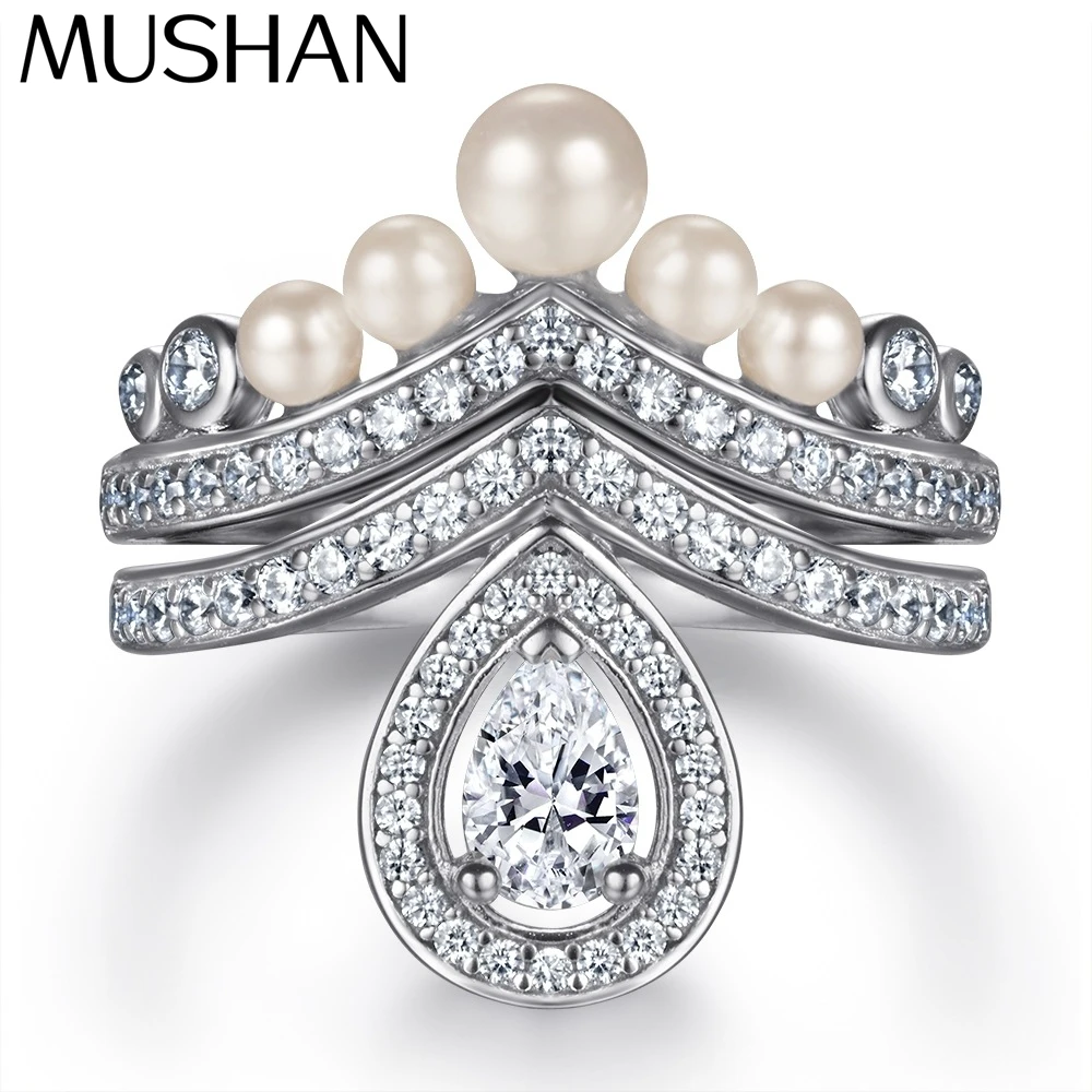 

Ювелирные изделия MuShan: Кольцо из стерлингового серебра 925 пробы с высокоуглеродистым бриллиантом, обручальное, для свадебного торжества, в гламурном стиле, женские кольца, изысканные ювелирные украшения