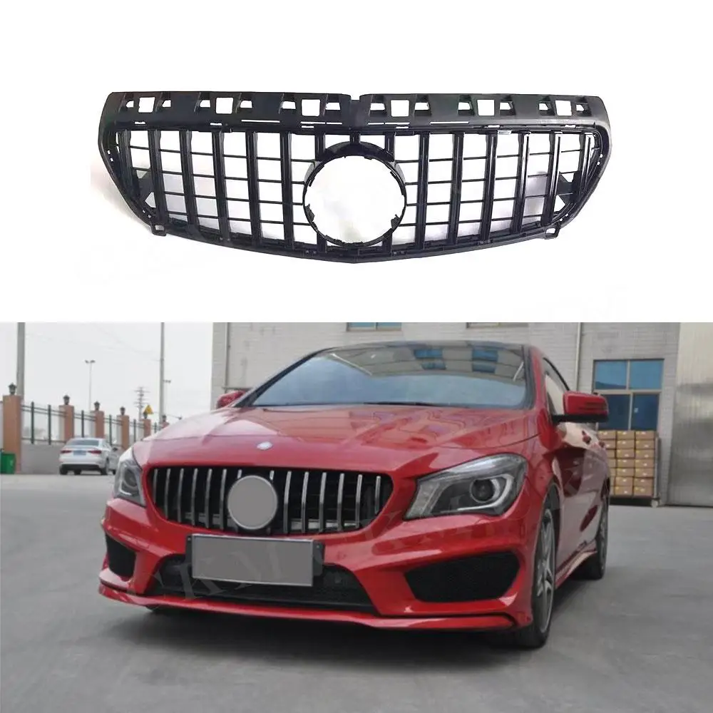

CKMUUER for Mercedes Benz CLA Class W117 C117 CLA200 220 260 2014-2018 Front Bumper Grills Racing Grille Mesh Frame Accessory