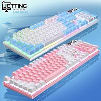 K500 Wired Keyboard Office Gaming Keyboard For Windows For IOS Computer Laptop 104 Keys Mechanical Sensation Membrane Keyboards