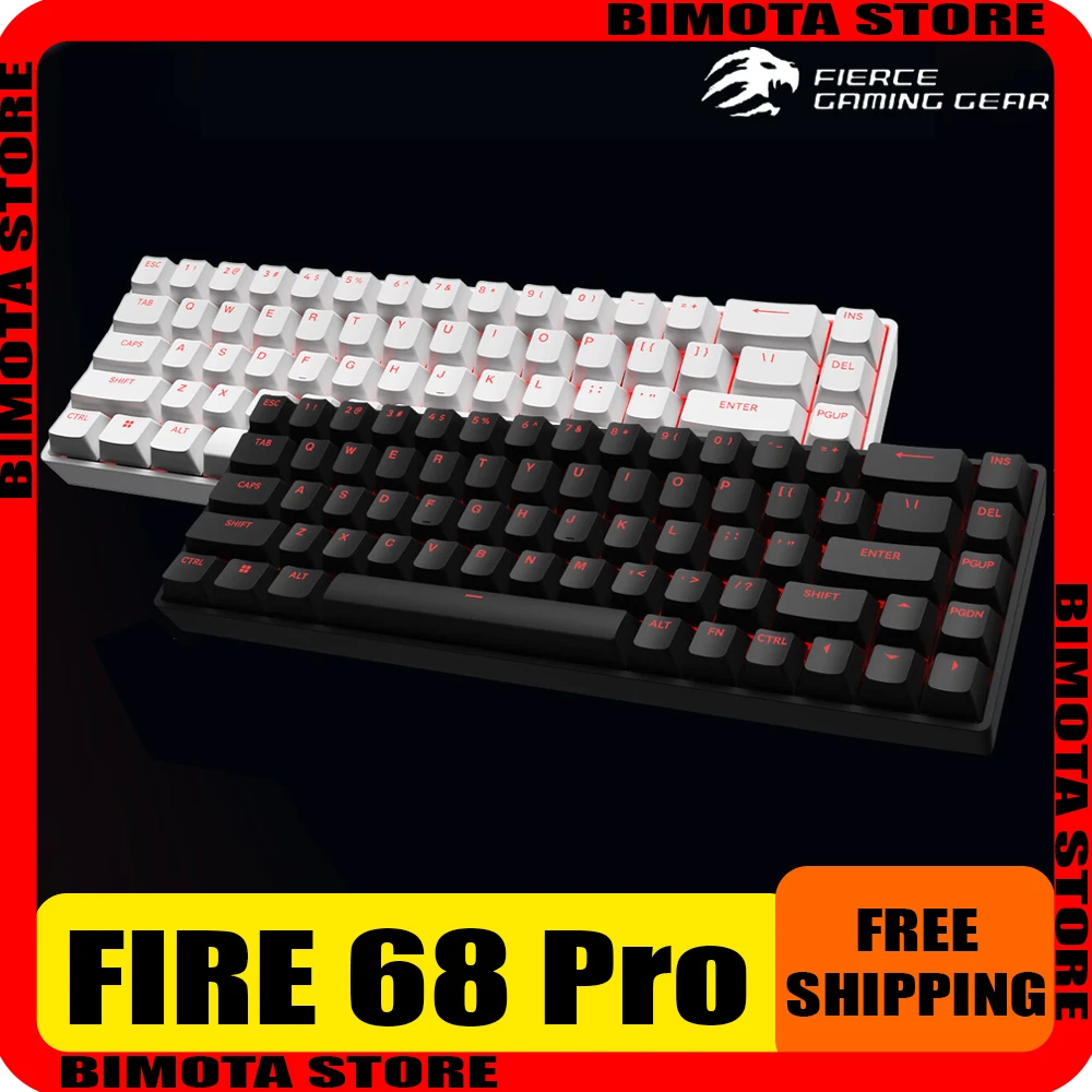 

MADCATZ Fire68 Pro Magnetic Switch Keyboard Aluminium Alloy 8K Gaming Keyboard Rapid Trigger RT 0.04mm Low Delay Gamer Valorant