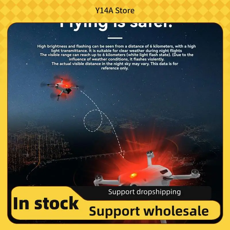 Y14A Mini Drone Strobe Light Universal Anti-Collision Warning Signal Light For DJI Mavic 3 Pro, NEO, Avata2/AIR3S, Mini 4 Pro