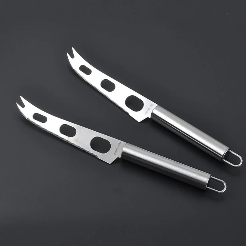 Cuchillo para queso, herramienta de cocina de acero inoxidable, herramienta multifuncional para hornear, Pizza, mantequilla, cortador de fideos, mango Circular, accesorios de cocina