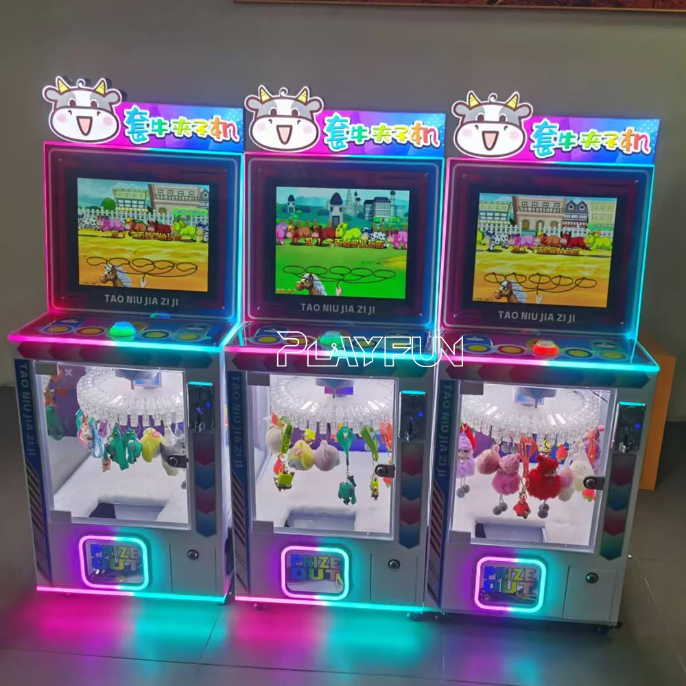 Children's Entertainment Coin Operated Clamp Clip Gift Vending Game Machine Win Prize Game Machine