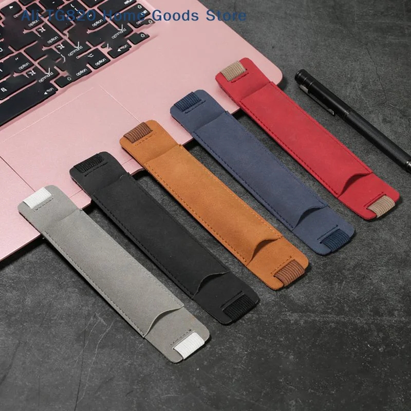[TG820]Adjustable Elastic Band Pen Holder PU Leather Pen Sleeve Pouch Elastic Notebook Pen Holder 8-1.5 Inch Detachable