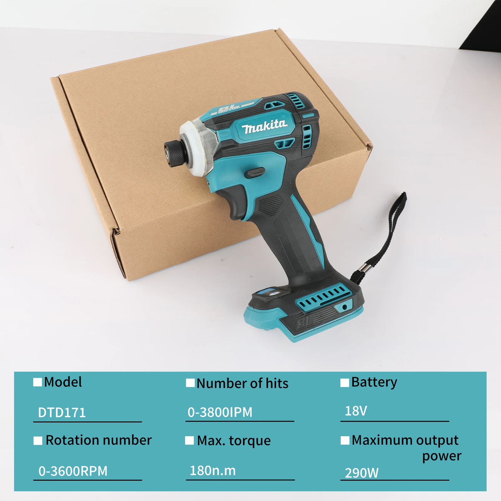 

Бесщеточный аккумуляторный ударный шуруповерт Makita DTD171, электрическая отвертка, электроинструменты, беспроводные дрели для аккумуляторов 18В