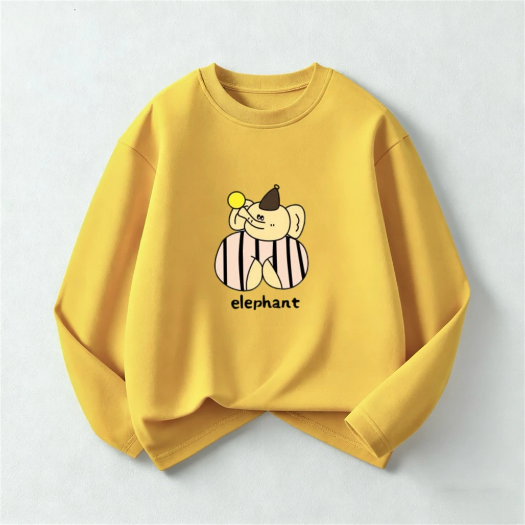 2 3 4 5 6 7Years Old Kids Cartoon Tshirt Round Neck Base Shirt New Design Printing Tees Thin Loose Tops Child Spring Summer Wear