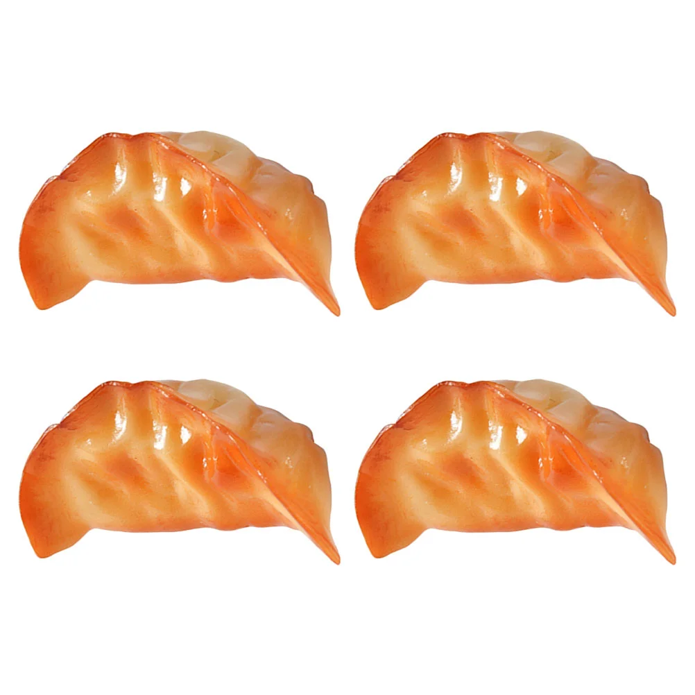 4 Pcs Simulation Dumpling Model Decorative Food Other Simulated Kitchen Ornament Models False Child