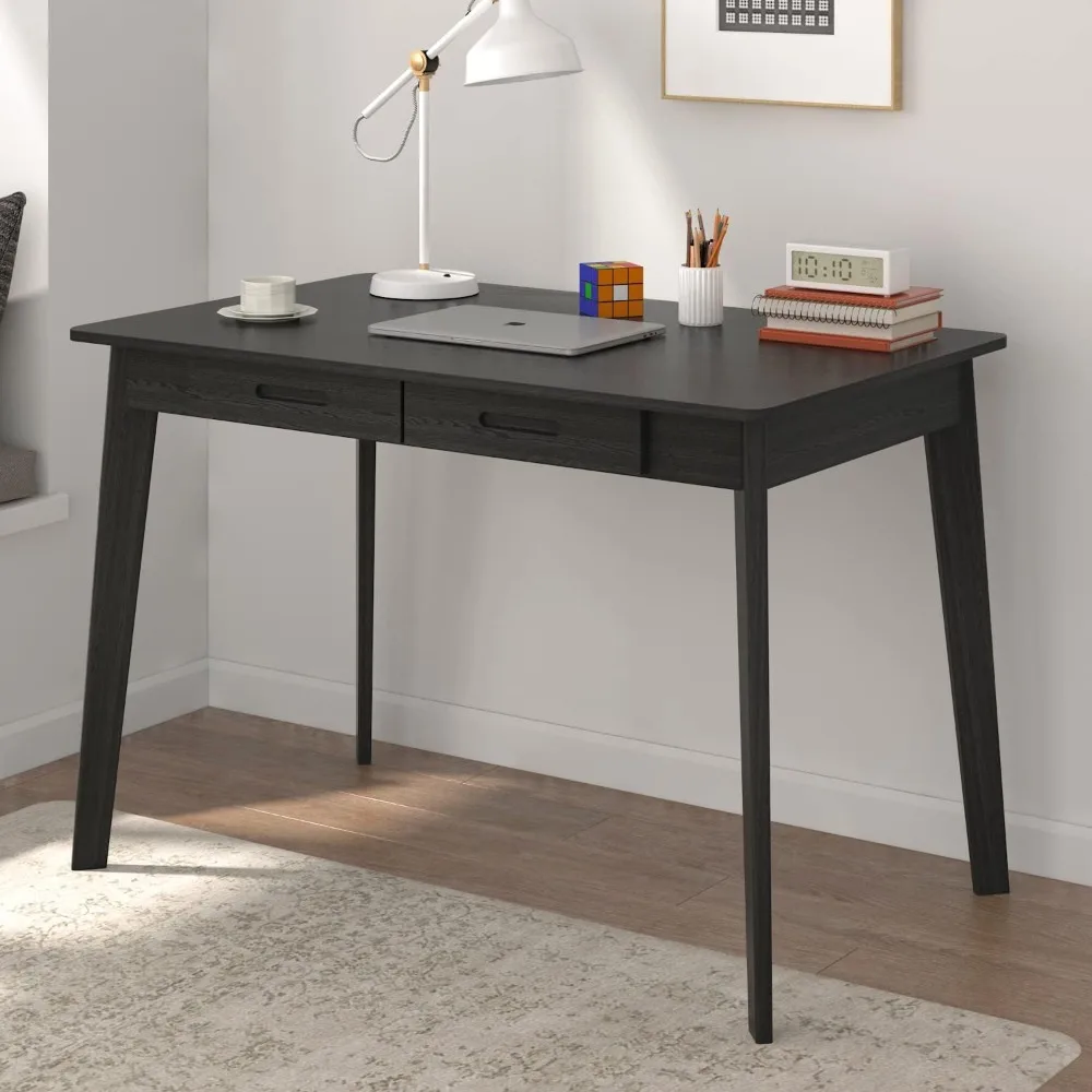 Computer Desk with 2 Drawers, 39” Home Office Desk, Writing Study Working Table for Bedroom.