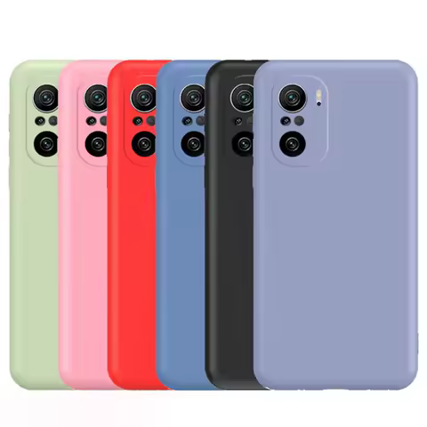 For Xiaomi Poco F3 Case Cover for Xiaomi POCO F3 M3 X3 NFC Pro Redmi Note 10 Pro 9T 9S 9A Case Liquid Silicone Soft Protective