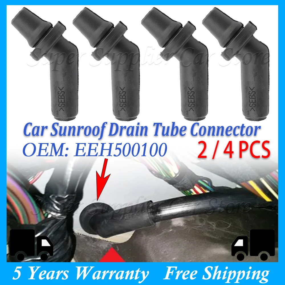 2/4 PCS Car Sunroof Drain Tube Connector For Range Rover Sport LR3 LR4 Sunroof Drain Pipe Fitting EEH500100