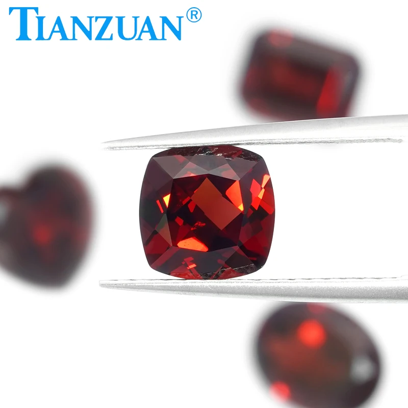 2.45CT Natural Garnet Gemstone Red Color Cushion Shape Brilliant Cut Loose Gem Stone with GRC Certified