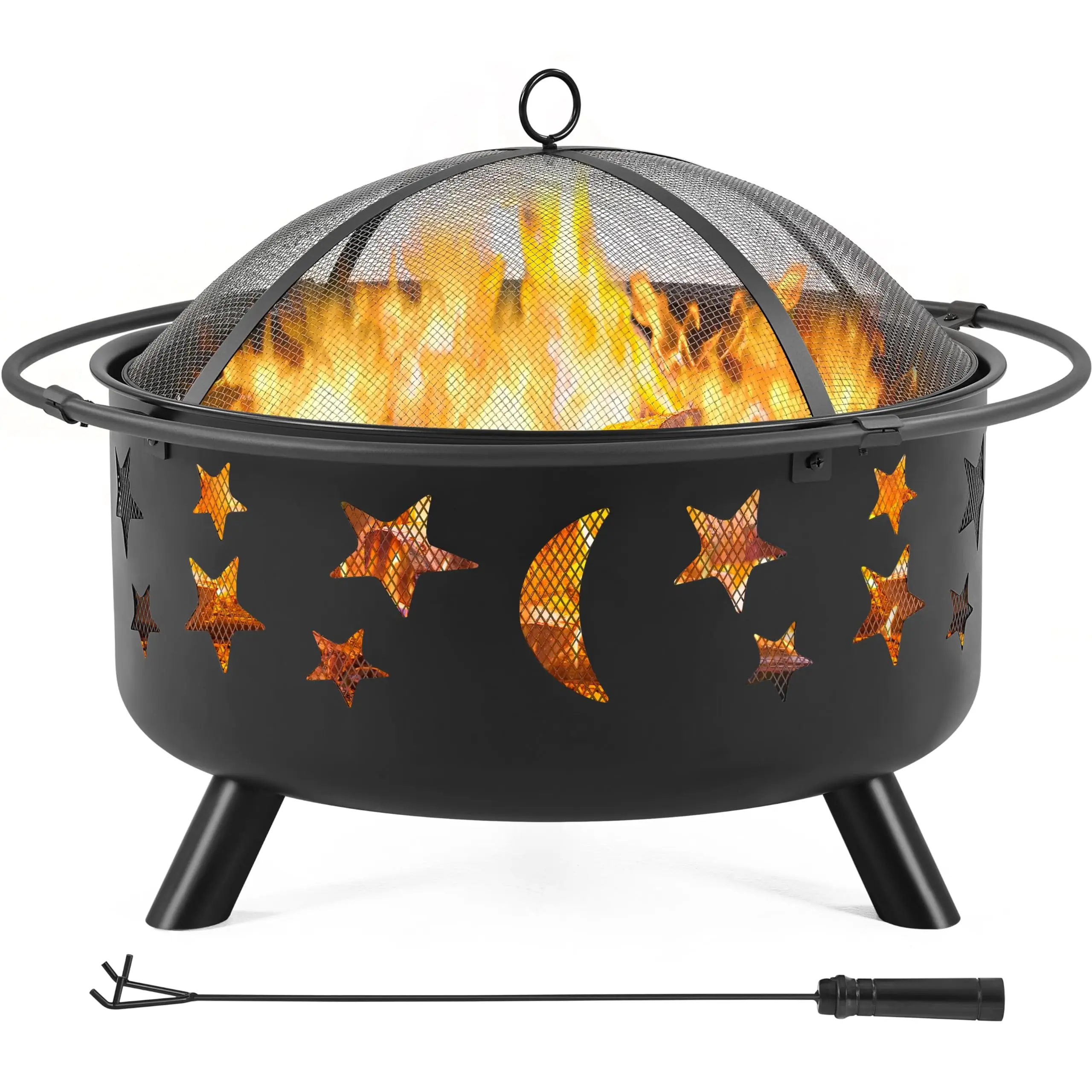 30in Fire Pits for Outside Wood Burning Outdoor Fireplace