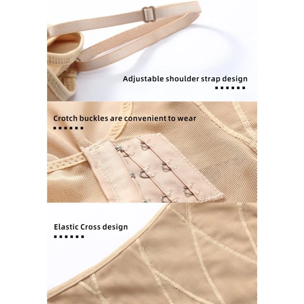 

Бесшовный корректирующий топ-боди с перекрестными лямками для женщин: утягивающий, с эффектом подтяжки ягодиц, глубоким V-образным вырезом