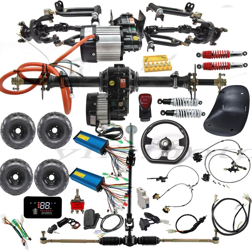 

Golf Front Drive Shaft Axle 34''Rear Kit 1500W Differential Motor 145/70-6 Wheel for ATV Go Kart