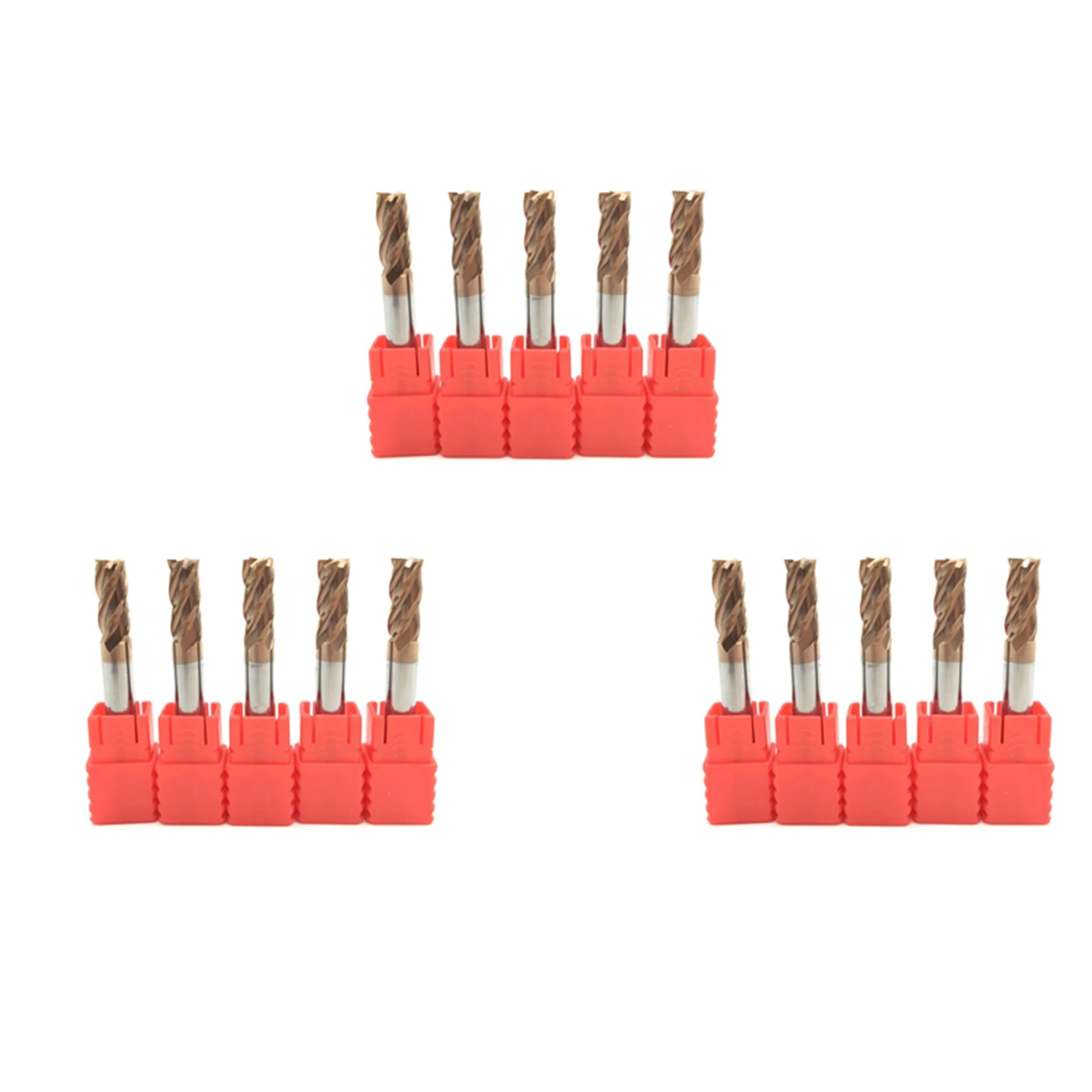 

ABPQ-15PCS 6Mm 4 Flute Carbide Endmills CNC Milling Cutter Milling Slotting Profiling Face Mill Spiral Bits