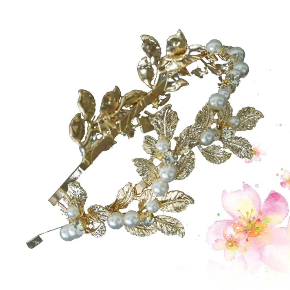 

Pearl Hair Headband Baroque Design Wedding Party Hair Crown Tiara For Women Evening Prom Accessory