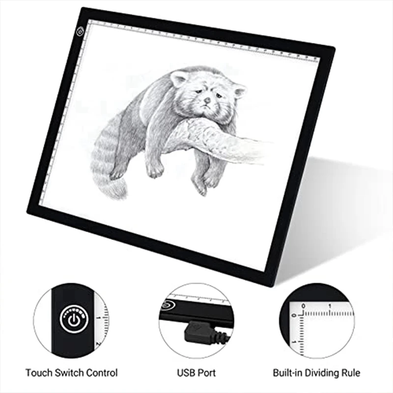 A4 LED Light Pad Adjustable Brightness Tracing Box Perfect For Diamond Painting, Weeding Vinyl