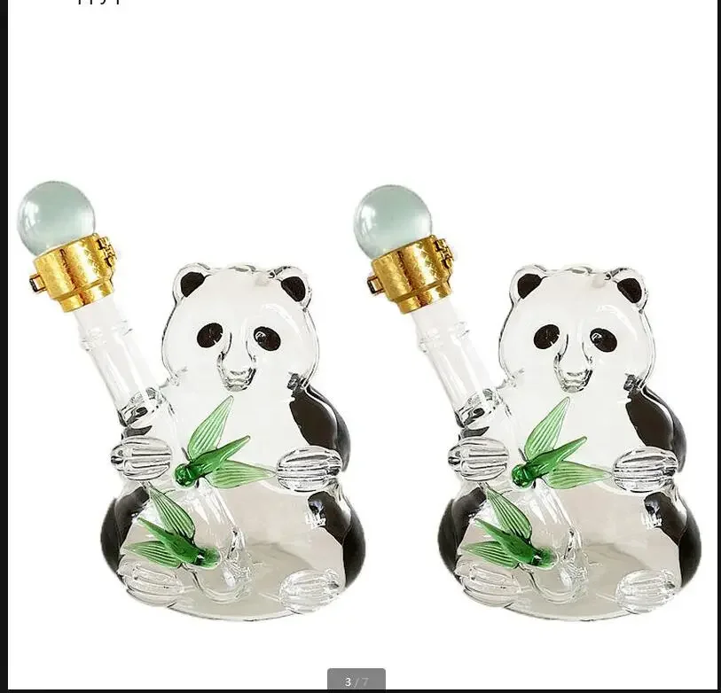 

Panda Glass Bottle Liquor Bottle Flagon Wine Dispenser Decanter Wine Bottle Sealed Jar Wine Separator Hip Flasks Wine Decanter