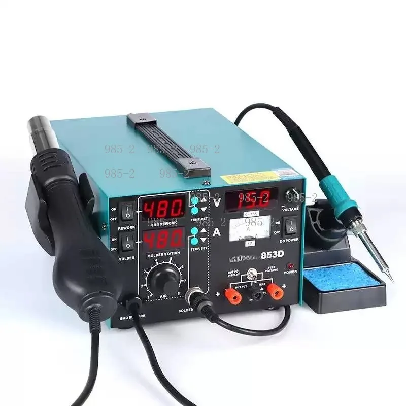 Digital Adjustable Temperature Hot Air Gun Soldering Station 3 in 1 Welding Tool Power Supply
