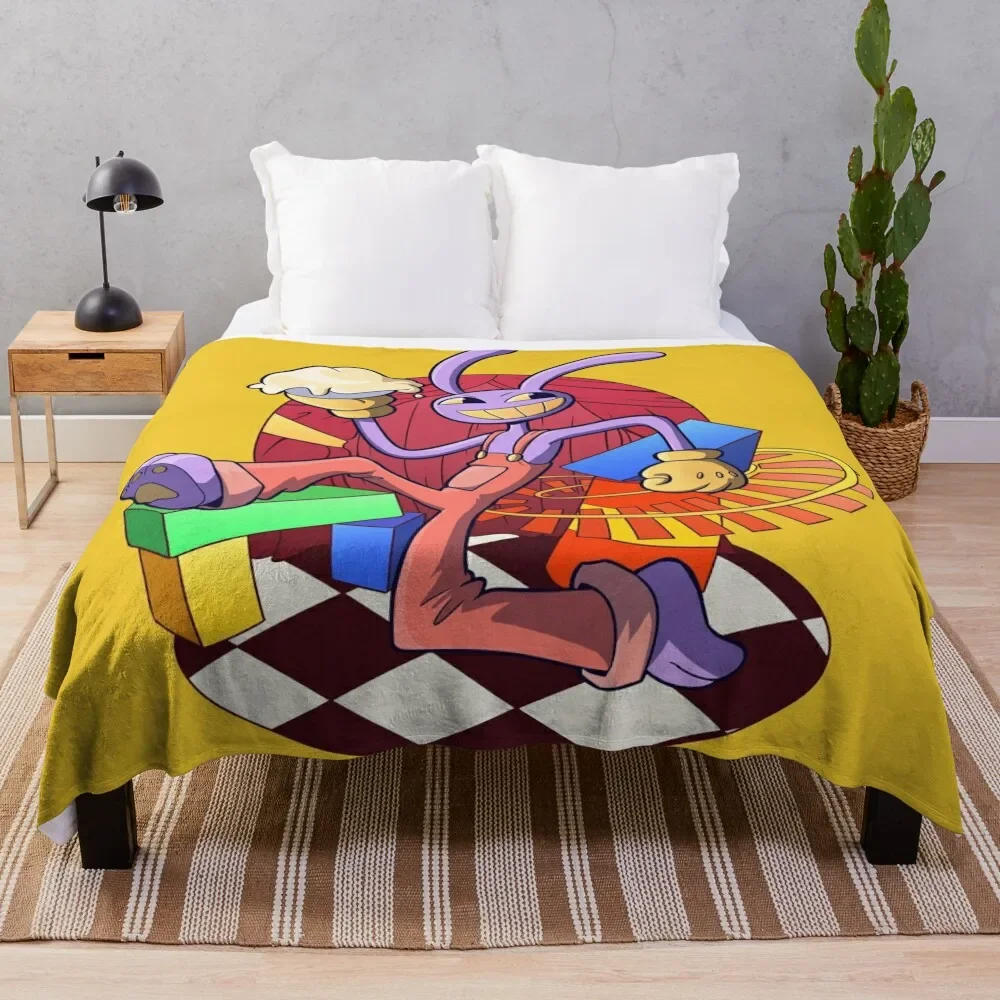 The Amazing Digital Circus - Jax Throw Blanket Furry Plaid valentine gift ideas Nap Blankets