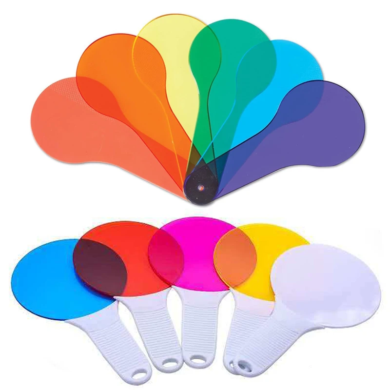 Color Paddles for Learning Colors Mixing Optical Filter Plates Cognition Educational Science Toys Teenager Classroom Supplies