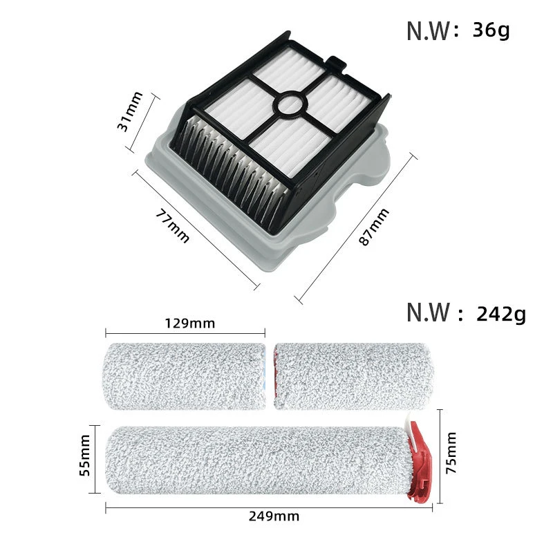 Roller Brush Filter For Roborock Dyad Pro / Dyad Pro Combo / WD2H1A / A10 Ultra  Vacuum Cleaner Parts Replacement Accessories