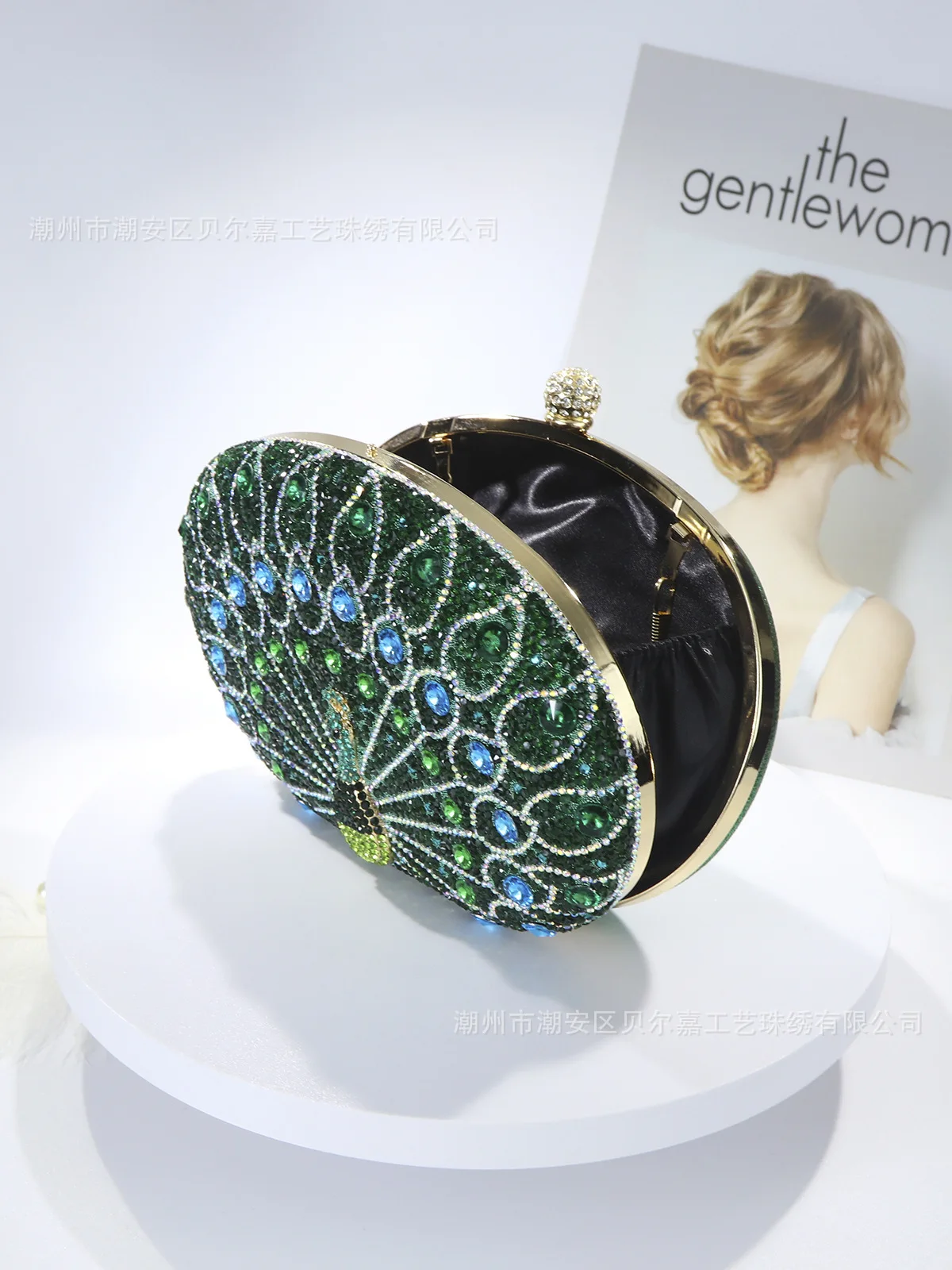 Trendy Peacock Diamond Dinner Bag Retro Exotic Crossbody Dress Luxury Shiny Rhinestone Spring Versatile Bag Billeteras De Mujer - view 5