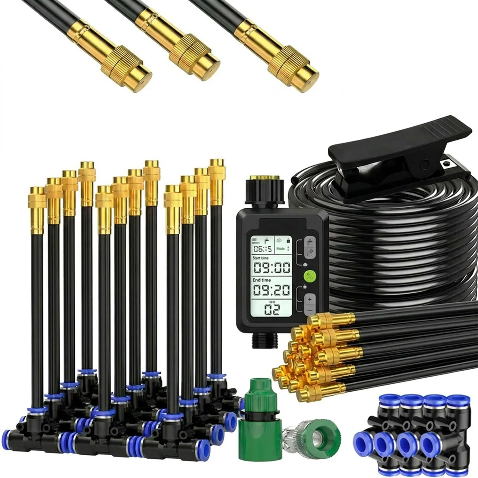 Smart Auto Timing Watering System Universal Atomizing Nozzle Drip Sprinkler Automatic Flower Plant Irrigation Device
