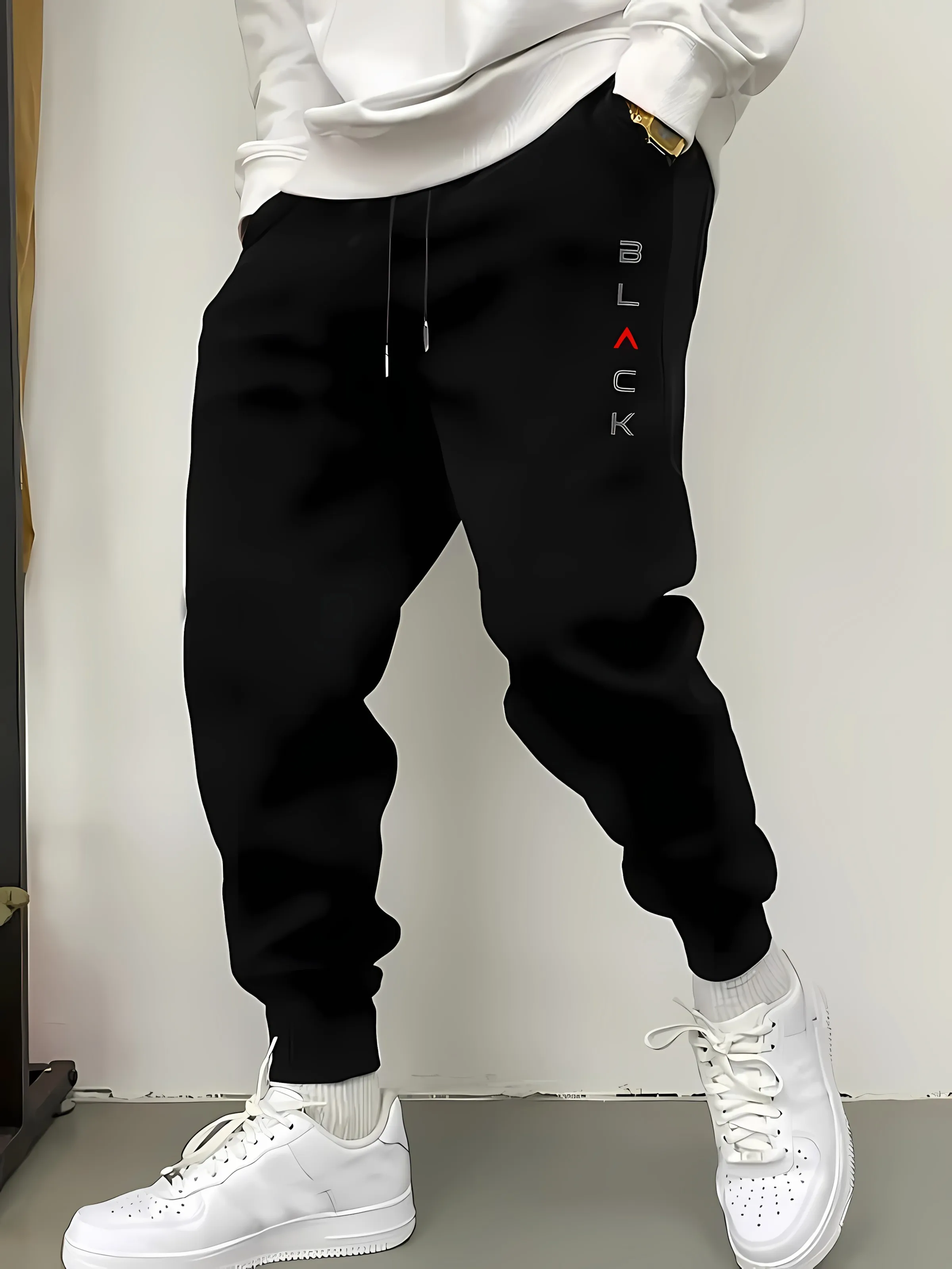 

The new men's trousers for the autumn of 2025 are sporty casual fashionable and feature 3D letter prints for comfort