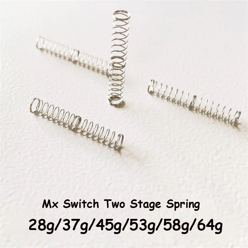 28g 37g مرحلتين Mx التبديل الربيع 100 قطعة لوحة المفاتيح الميكانيكية محور خطي اللمس إطالة إصلاح مفاتيح الربيع Customiz