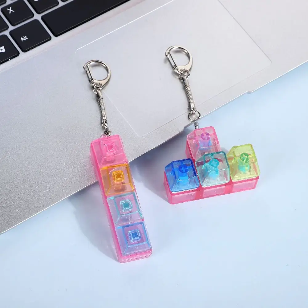 

PVC Fingertip Button Keychain Mechanical Keyboard Fingertip Button Button Keychain Toy Axle Tester Colorful Light