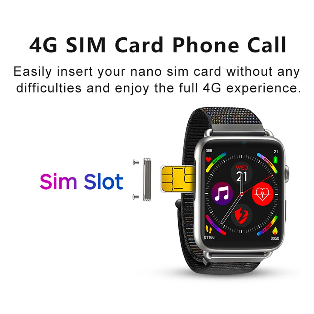 MTK6739 Quad Core CPU GPS Navigation Outdoor Smartwatch 4G SIM Card Phone Call 780mAh Smart Watch For Android iOS Phone