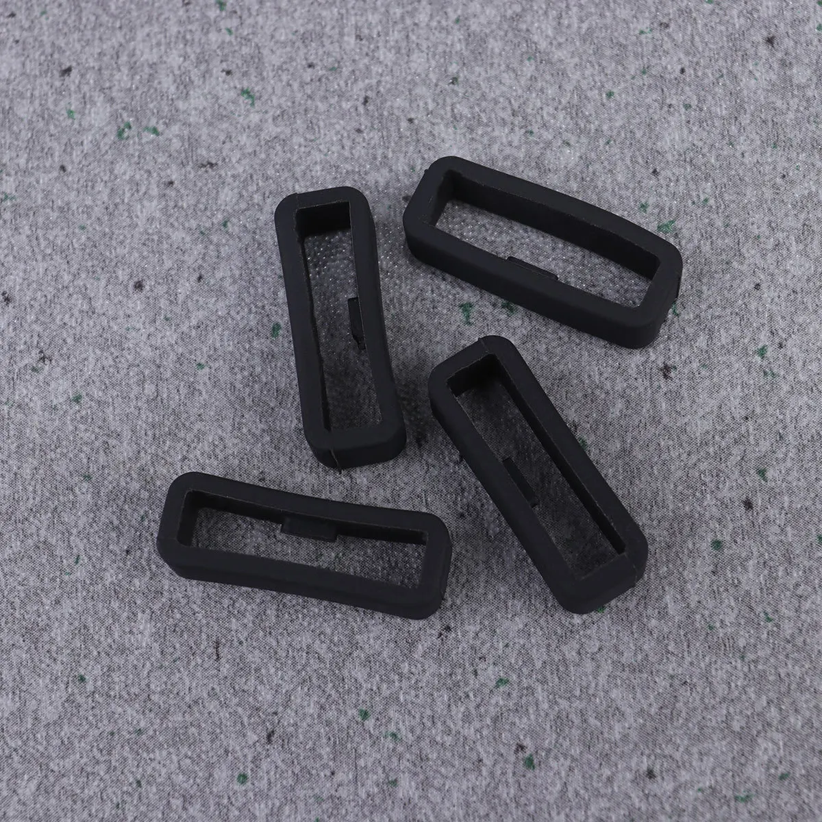 5Pcs Watch Strap Loop Silicone Ring Flexible Sturdy Replacement Band Holder for Black Inner Diameter 22Mm