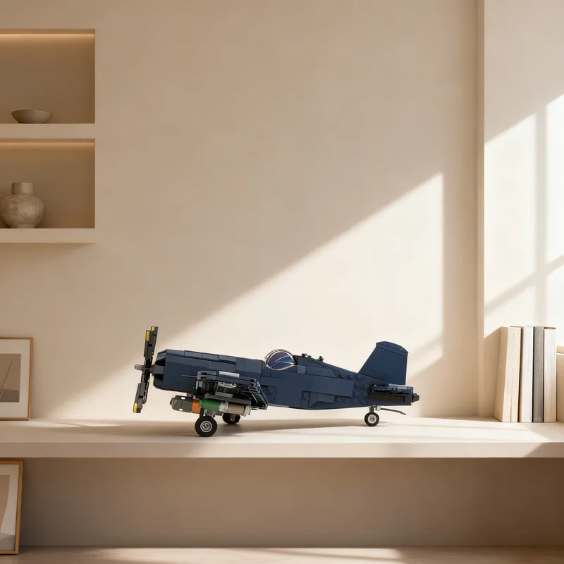 

586pcs MOC F4U Corsair Navy Creator Model Building Blocks Construction Christmas Gifts Toy Creative DIY Idea Toys Architecture