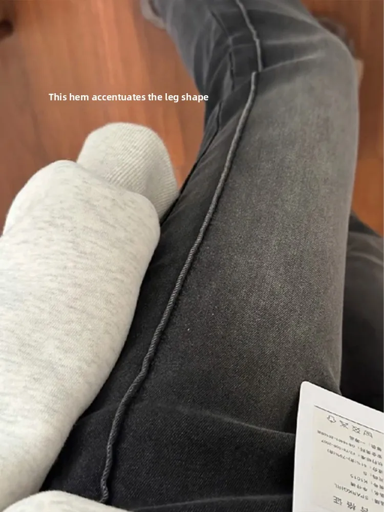 

High Waist Bell Bottom Jeans Women plus Size Elastic Pear Shape Body Slimming Denim Pants Autumn New Style Resistant to Wrinkles