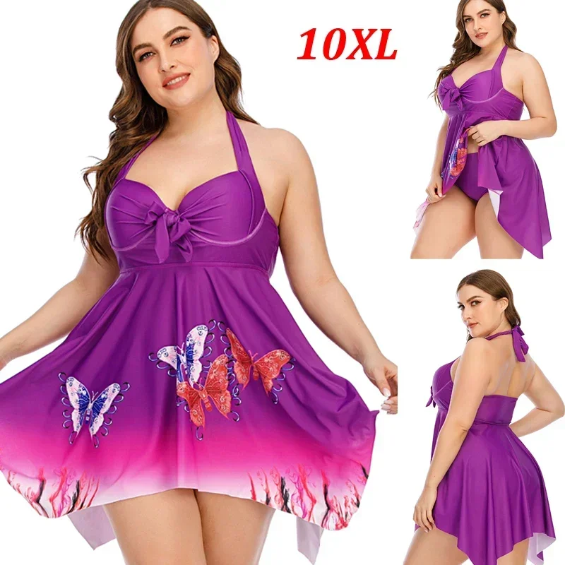 New Plus Size 10XL Sexy Tankini Women's Swimwear Two-Piece Swimsuit Beach Swimwear Swimwear Maillot De Bain Female  Biquini