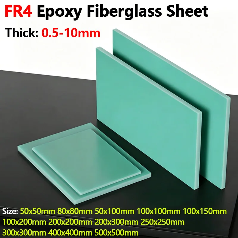 0.5-10mm Thick Epoxy Plate FR4 G10 3240 Fiberglass Sheet Jade-Green Circuit Insulation Board High Temp Resistant Panel All Sizes