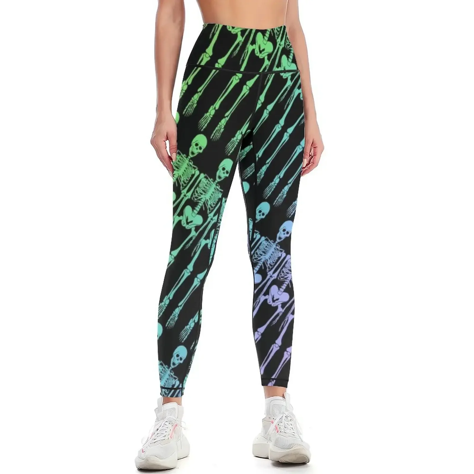 

Neon Skeleton Leggings sports for push up harem pants legings for fitness trousers Womens Leggings
