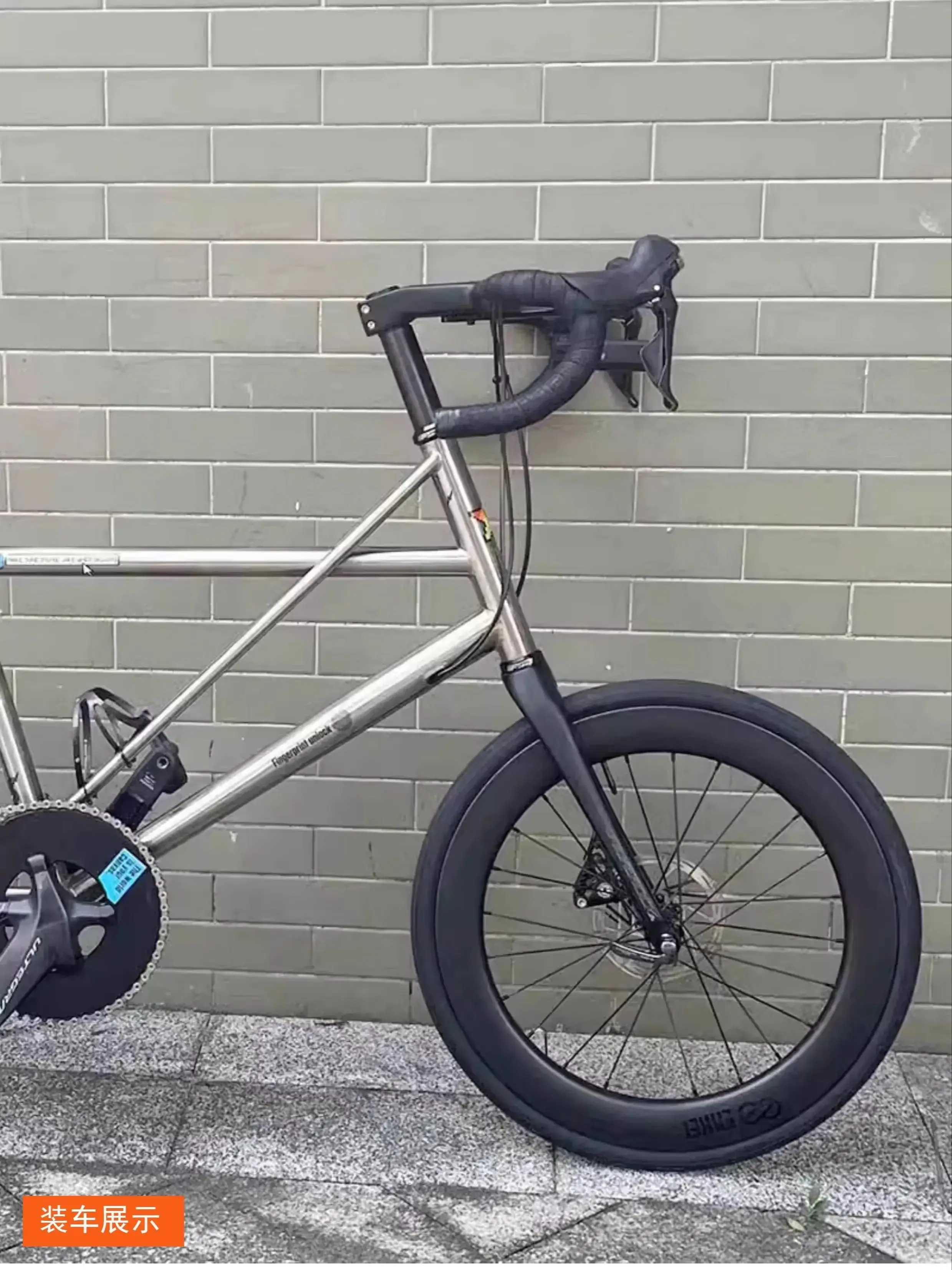 AliExpress SILVEROCK Carbon Fork  20in 406 451 Flat Mount Disc Brake Caliper 74mm 100mm for FNHON DAHON JAVA Minivelo Bicycles 450mm Long