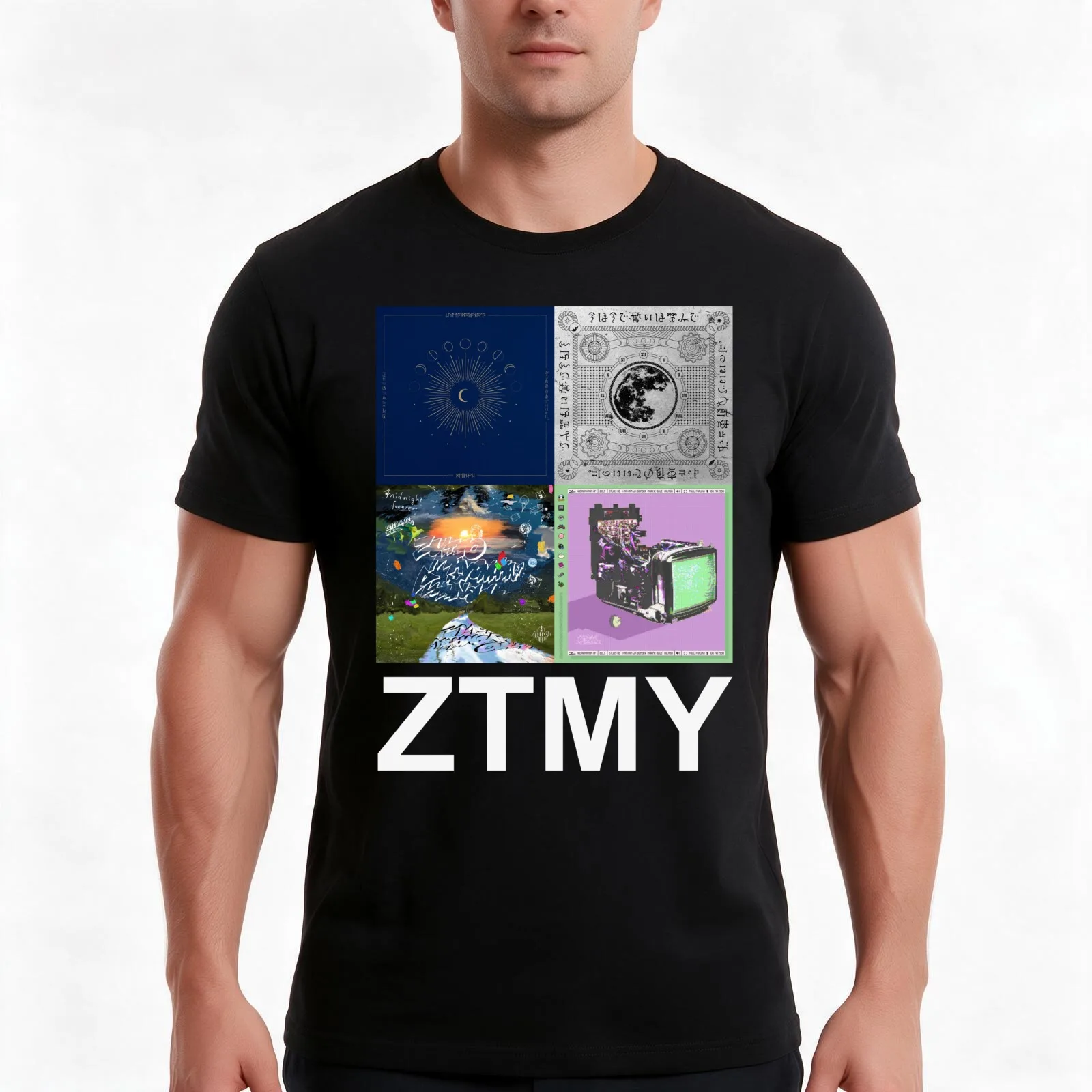 Zutomayo Albums (white text ver.) T-Shirt Summer Casual Cotton Tee Oversized Streetwear Tops Vintage Graphic Print