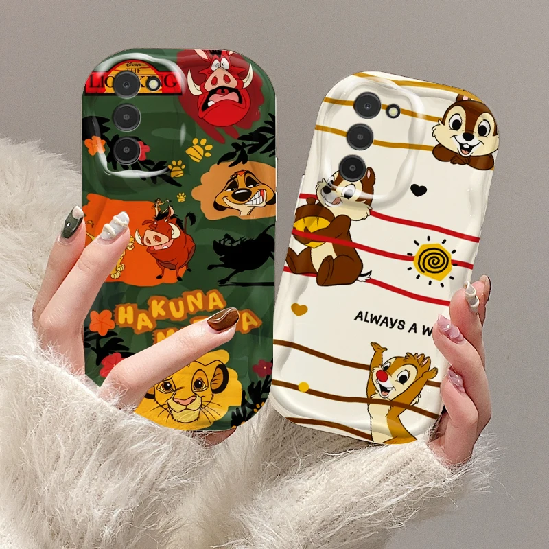 

Disney Cartoon Lion King Cool For Samsung S24 S23 S21 S20 Ultra Plus FE A73 A72 A71 A51 A31 A05S A05 A04 5G Wave Oil Back